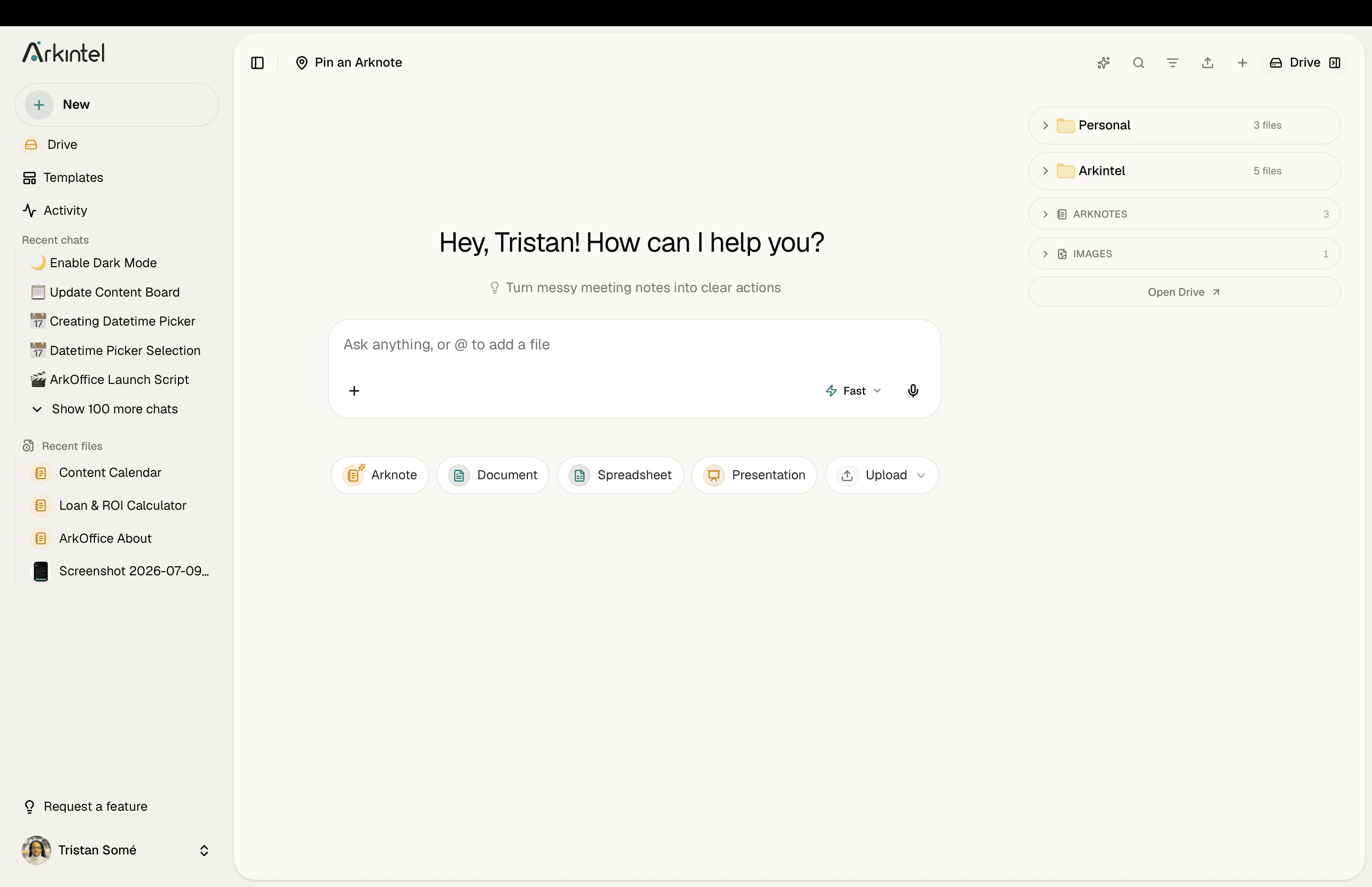 Chat product screenshot